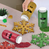 Christmas Glitter for Crafts 1 LB EA Bulk Fine Craft Glitter, 4 Count Christmas Confetti Pack Green, Red, Clear, Gold for Resin, Scrapbooking and Décor
