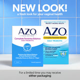 AZO Complete Feminine Balance Daily Vaginal Probiotics for Women,Clinically Proven to Help Protect Vaginal Health,Helps Balance pH and Yeast,60 Count (Pack of 2)
