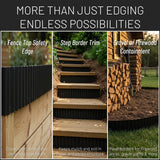 40FT x 8IN Flexible Corrugated Metal Garden Edging Roll, Rust Resistant Galvanized Steel Landscape Border, Flexible Lawn Edging for Flower Beds, Pathways & Outdoor Landscaping
