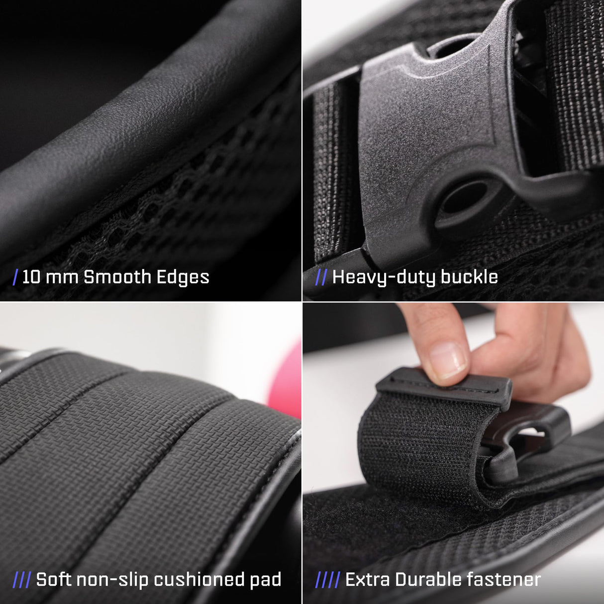 Exercise Hip Thrust Belt with Slip-Resistant Padding - Easy to Use with Dumbbells, Kettlebells, or Plates - Protects Your Hips for Gym, Home Workouts, or On the Go (Black)