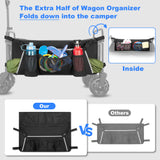 Collapsible Wagon Side Pocket, Folding Wagon Cart Storage Bag