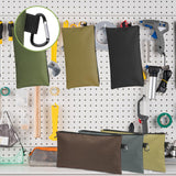 COIDEA Tool Bag Zipper Pouch, Premium Tool Pouch, Utility Multipurpose Storage Organizer Tool Pouches with Carabiner Metal Zipper for Tools (6 Pack, Tan, Navy Green, Black, Light Brown, Grey, Mocha)