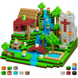 Uucoco 100PCS Magnetic Blocks - Grassland Magnetic Building Blocks Set, Magnetic Tiles STEM Sensory Outdoor Toys, Build Forest World Cubes Set for 3+ Year Old Boys&Girls, Christmas Birthday Gift