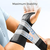 FREETOO Carpal Tunnel Wrist Brace Night Support Fit Right Hand for Work, Pain Relief Wrist Splint for Tendonitis, Arthritis, Sprain, Fit Women and Men, Wrist Immobilizer for Sleeping (S/M, Black/Grey)