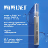 Babe Original Enhancing Lash Conditioner - Conditioning Lash Serum for Eyelashes, with Peptides and Biotin, 3mL