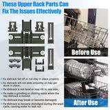 Upgraded W10350375 W10712395 Dishwasher Top Rack Adjuster Parts for Whirlpool WDTA50SAHZ0 Dishwasher Parts WDT750SAHZ0 WDT730PAHZ0 WDT970SAHZ0 Upper Rack Parts,For Kenmore 665 Dishwasher Top Rack Part