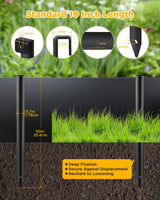 GZBEVITAR Landscape Edging Metal Stakes, 10 Inch Garden Edging Stakes