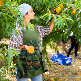 GeerDuo Gardening Apron with Quick Release Pockets for Women, Water Resistant Picking Pouch(Green)