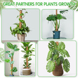 ROADPLUM 102 Inch Moss Pole for Plants Indoor (2*21.7", 2*16.5", 2*12.6") 6Pcs Coco Coir Pole Monstera Plant Support Pole for Plants Climbing with 65.6ft Twist Tie, Plant Tie and Jute Rope for Potted