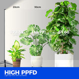 Barrina Vertical Grow Light T10, 42W 5000K, Full Spectrum LED Plant Light for Indoor,Standing Wide Coverage, 4FT Height with On/Off Switch and Tripod Floor Stand