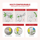 All-Purpose Holiday Light Clips [Set of 600] Christmas Light Clips, Outdoor Light Clips - Mount to Shingles & gutters - Works with Mini, C6, C7, C9, Rope, Icicle Lights - No Tools Required - USA Made