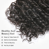ASHINE Human Hair Bundles Deep Wave Unprocessed Cambodian Raw Hair 16 18 20 Inch, Flip Over Quick Weave Wet and Wave Bundles for Women Natural Black