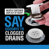 TubShroom Bathtub Drain Hair Catcher – In-Drain Tub Strainer & Clog Prevention Protector, Fits Standard 1.4”–1.75” Tub Drains, Easy Clean, Captures Human & Pet Hair out of Sight (Clear)