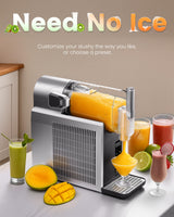 Slushie Machine, EASTPUS 68oz No Ice Needed, Frozen Drink & Soft Serve Maker, Rapid Freeze, 6 Presets, Self-Cleaning – For Slushies, Margaritas, Smoothies, Milkshakes, Frappés & More (2025 Version)