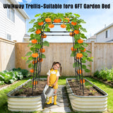 7FT Garden Trellis Arch for Climbing Plants – Tall Outdoor Metal Trellis for Vegetables, Peas, Tomatoes,﻿ Cucumber Trellis Arch & Vertical Garden Climber Plant Support for Vine Plants