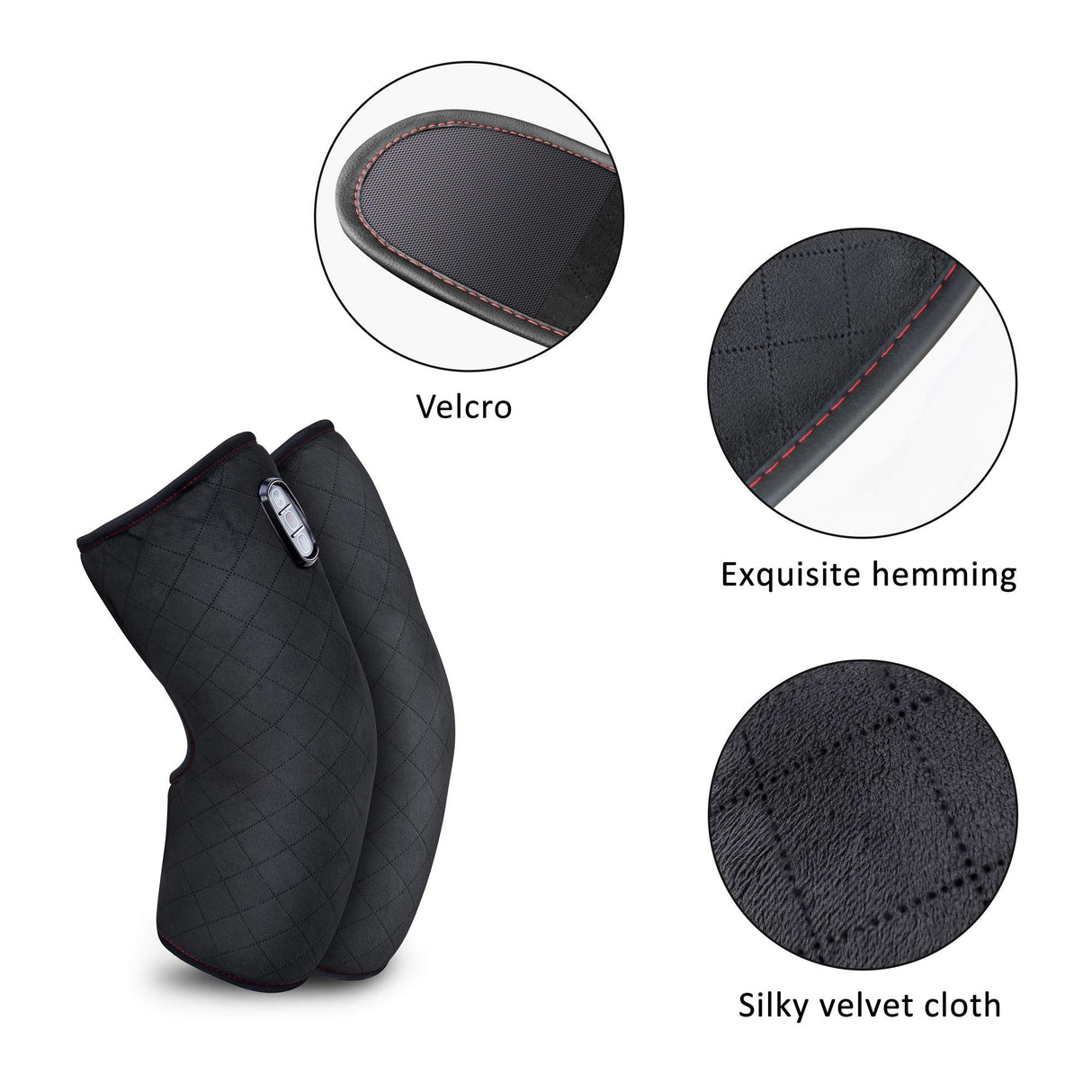 COMFIER Heated Knee Massager with Heating Pad for Knee Pain Relief,Gifts for Men Women Dad Mom,Knee Warmers Wrap, FSA or HSA Eligible,Heated Knee Pad for Men Women Seniors