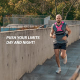 ZELUS Weighted Vest for Men and Women, Adjustable Body Weight Vest Exercise Set for Workouts, 4-10lb/11-20lb/20-32lb with 6 Ironsand Weights for Cardio Strength Training Walking Jogging, 4-10lb. Pink