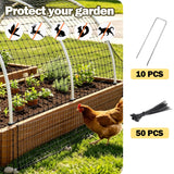 Jollybower Deer Fence Netting, 7 x 100 Feet Heavy Garden Netting Anti Bird Protective Net Reusable for Plants Fruit Trees Vegetables Against Birds Deer Squirrels and Other Animals