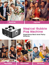 Fog Machine, No Spill Fog Bubble Machine, Portable Smoke Bubble Machine, Bubble Fogger, Bubble Fog Combo Machine for Indoor Outdoor Party Wedding Birthday Photograph Christmas Halloween
