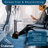 Anti-Squeeze Airplane Foot Hammock for Plane Travel with Flat Base and Memory Foam, Adjustable Leg Hammock for Airplane Travel, Leg Rest for Long Flights, Portable Foot Rest for Under Desk at Work