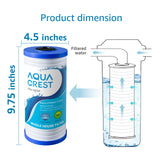 AQUA CREST AP810 Whole House Water Filter Replacement for 3M® Aqua-Pure AP810, AP801, AP811, Whirlpool® WHKF-GD25BB, WHKF-DWHBB, 5 Micron, 10" x 4.5", Well & Tap Water Filter, Pack of 3