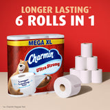 Charmin Ultra Strong Toilet Paper, 18 Mega XL Rolls = 108 Regular Rolls