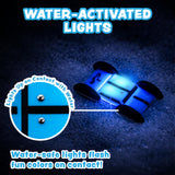 Tub Works® Splash Wheels™ Bathtime Raceway Car Ramp Toddler Bath Toy | Race Car Track with 2 Water-Activated Light-Up Racers | Light Up Bath Toys Flash & Change Colors | Engaging Bathtub Toys for Kids