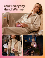 OCOOPA Women Rechargeable Hand Warmers 2 Pack, Portable, Stylish, Diamond-Shape Magnetic Electric Handwarmer, Reusable Pocket Heater, 2025 Tech Gifts for Christmas, Raynaud, Hiking, Camping, UT4 Rare