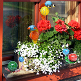Cruis Cuka Metal Yard Art Cute Snails Garden Decor for Outside Lawn Ornaments Patio Outdoor Decorations - Set of 4(Yellow,Orange,Green,Red)