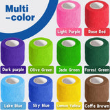 AZEN 40 Pack Self Adhesive Bandage Wrap, 2" X 5 Yards Elastic Cohesive Bandage Wrap, Color Athletic Tape, Vet Wrap, Ankle Tape, Tattoo Grip Tape Wrap