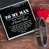 Personalized Custom Name Bracelets for Men - Mens Leather Bracelet with 2-5 Kids Names Customized Gifts for Dad Husband Son (2 names)