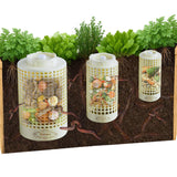 Underground Worm Farm, Garden Mini vermicomposting bin for use in Outdoor Gardening from Kitchen Food Waste, with Holes and lid11.81IN+10.23IN+8.38IN（3PC）