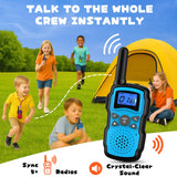 Wishouse Walkie Talkies for Kids 4 Pack,Family Walky Talky Adults Children Radio Long Range,Outdoor Camping Fun Toys Birthday Present Xmas Gifts for 4 5 6 7 8 Year Old Girls Boys No Battery No Charger