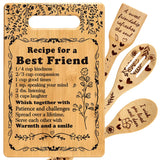 Friend Birthday Gifts for Women Friendship Best Friends Christmas Unique Gifts Ideas for BFF Bestie Soul Sister Bestie Gifts for Woman Female Bestfriend BFF Gifts Friend Forever Cutting Boards Set