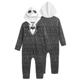 Disney Nightmare Before Christmas Jack Skellington Boys Cosplay Hooded Coverall for Toddler