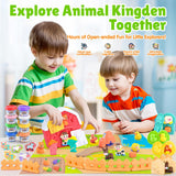 Farm Animals Color Dough Toys for Kids Ages 2-4-8, Big Red Barn Farm Playset with Animal Figures Clay Dough Modeling Tools, Art Crafts Toddler Learning Toy, Ideal Christmas Birthday Gifts