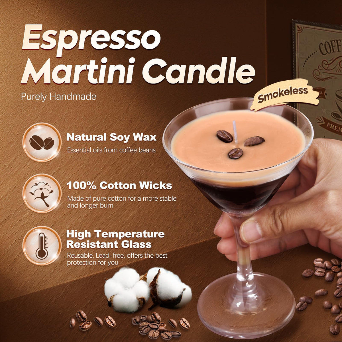 Espresso Martini Candle, Espresso Martini Gifts, Coffee Scented Candle