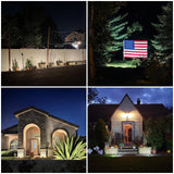 GKGG Solar Lights Outdoor Waterproof IP65, Solar Powered 76 LED 3 Lighting Modes Solar Spot Lights Outdoor for Yard Garden Landscape Pathway (Cool White, 6 Pack)