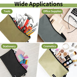 COIDEA 6 Pack Zipper Pouch, Premium Tool Bag, Utility Flat Bottom Storage Organizer With Carabiner Metal Zipper for Tools, Stationary, Pencil