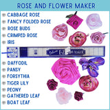 EZ Bow Maker with Rose and Flower Maker Attachment - Easy Bow and Flower Maker Tool Kit for Ribbon, Crafts, Wreaths, Gift Bows, Hair Bows, Flowers, Roses, Christmas Decor Bowmaking, Weddings
