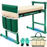 Saker 2026 Upgraded Garden Kneeler and Seat - Gardening Bench Gardening Stool with 500LB Heavy Duty Round-Tube Frame, Soft Kneeling Pad Foldable Support for Elderly, Gardening (Luxury Version)