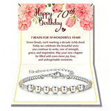 IEFLIFE 70th Birthday Gifts for Women - 70th Birthday Bracelets for Women