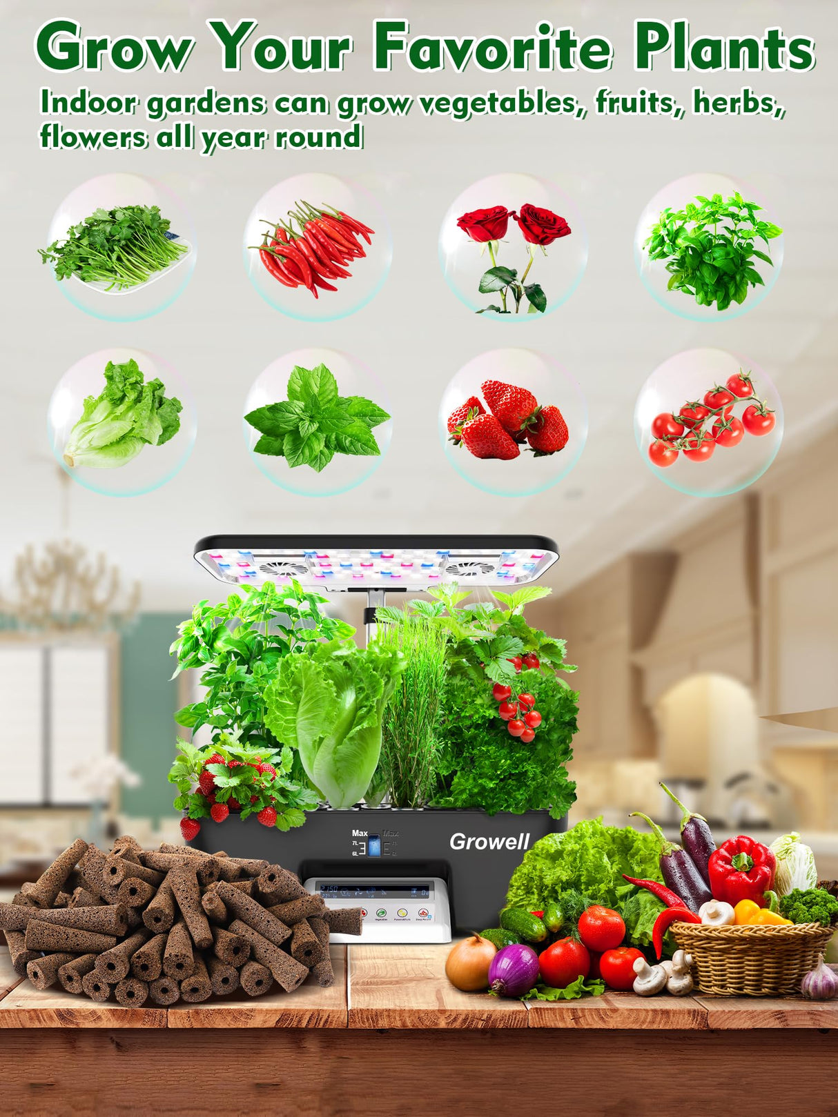 Growell Seed Pod Kit for Aerogarden, 182 Pcs Grow Anything Kit