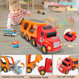 Nicmore Carrier Truck Toddler Toys Car: Transport Toy for 1 2 3 4 Year Old Boys Girls 18 Month 5-in-1 Kid Playset Gifts for Preschool Birthday Christmas