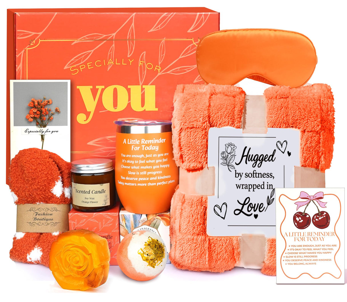 Fall Gift Basket - Halloween Boo Basket, Cozy Pumpkin Spice Self-Care Spa Gift Box, Autumn Thanksgiving Birthday Christmas Gifts for Mom, Sister, Friends (Standard)