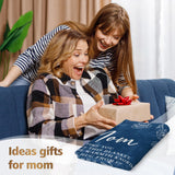 Gifts for Mom Christmas, Mom Birthday Gifts Blanket, Moms Gift for Women from Daughter Son, We Love You Present for Mother Mommy Mothers Day 60" x 50", Blue