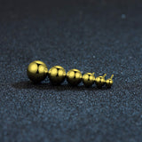 CUTEFEEL 18K Gold Plated Sterling Silver Ball Stud Earring for Women(7mm)