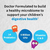 Garden of Life Dr. Formulated Probiotics Organic Kids+ plus Vitamin C & D - Watermelon - Gluten, Dairy & Soy Free Immune & Digestive Health Supplement, No Added Sugar, 30 Chewables (Shelf Stable)