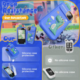 Luyiilo Kids Smart Phone Toys for Boys,Dinosaurs Gift Toys for Boys Ages 3-9 Christmas Birthday Gifts Mini Smart Phone Toys With 2.8" Touchscreen 16 Learning Games Dual Camera Music Player, 8G SD Card
