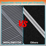 WHALEMOTOR Black Portable Wheelchair Ramp, 4FT No-sew Non-Slip Aluminum Wheelchair Ramp, Folding Portable Wheelchair Ramps for Home, Weight Capacity Up to 600 LBS
